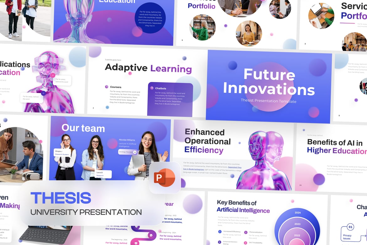 Template PowerPoint Kreatif untuk Presentasi Universitas