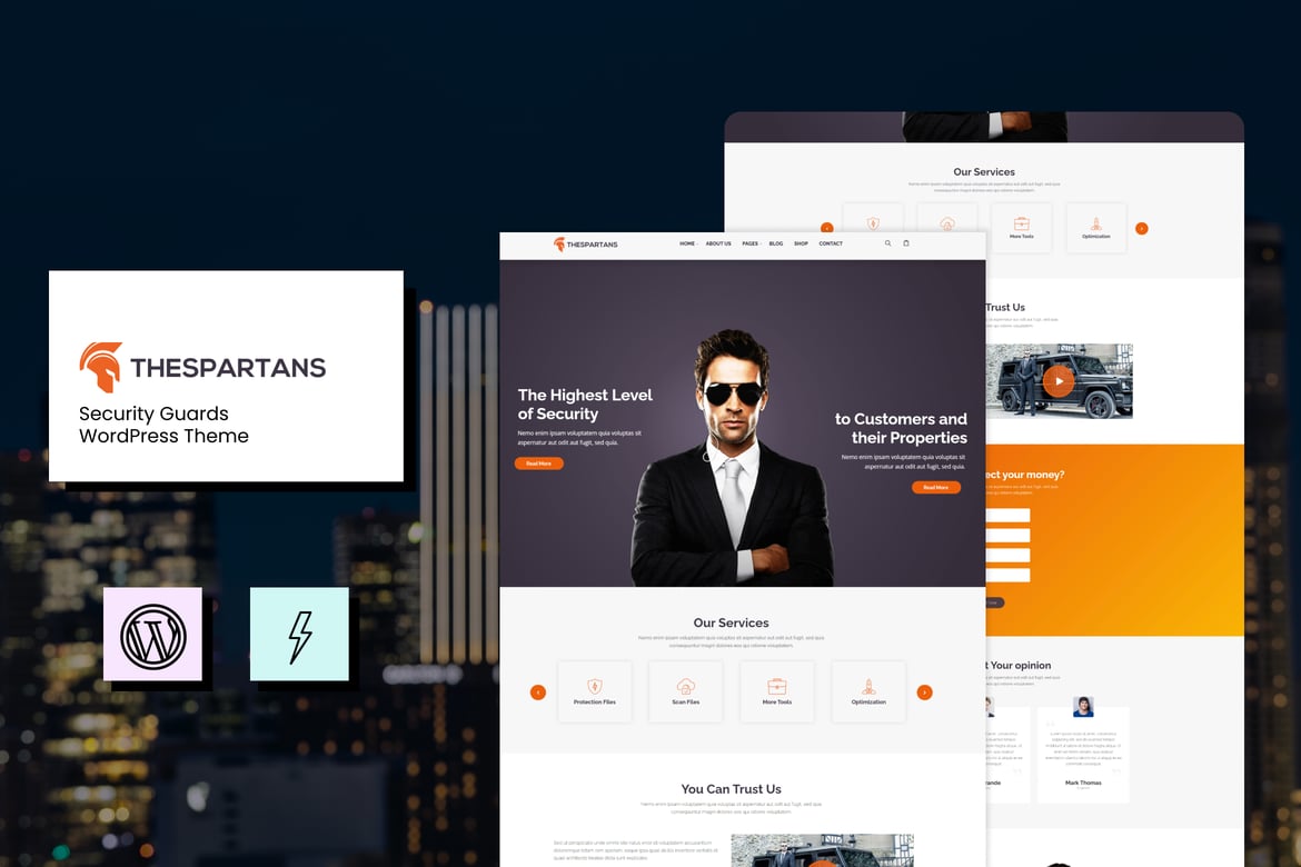 TheSpartans – Tema WordPress untuk Perusahaan Keamanan yang Profesional