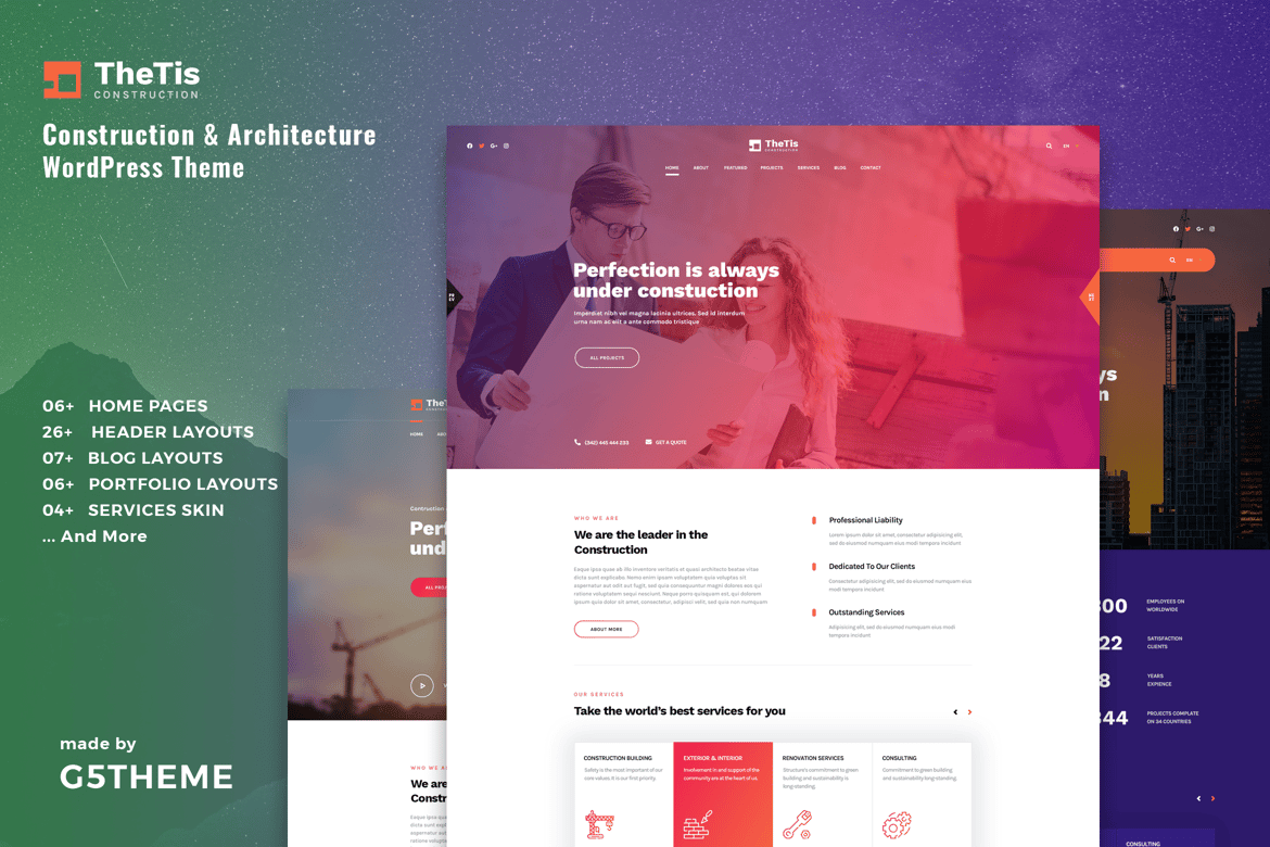 TheTis – Tema WordPress Modern untuk Konstruksi & Arsitektur