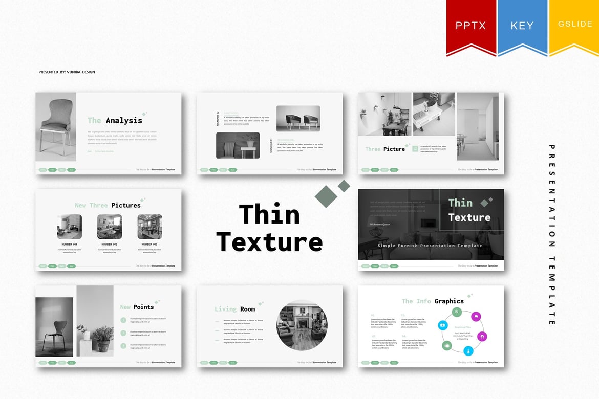 Template Presentasi Thin Texture untuk Powerpoint, Keynote, dan Google Slides
