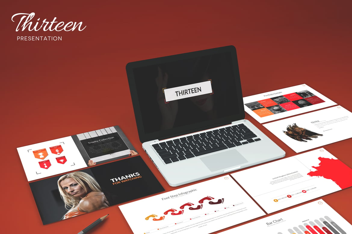 Template Presentasi Thirteen - Powerpoint yang Kreatif dan Serbaguna