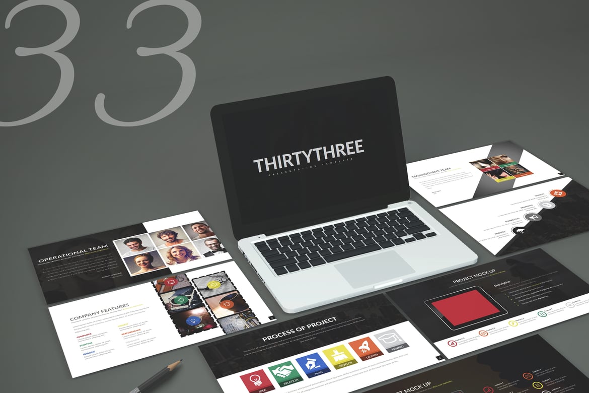 Template Presentasi PowerPoint Kreatif - Thirty 3