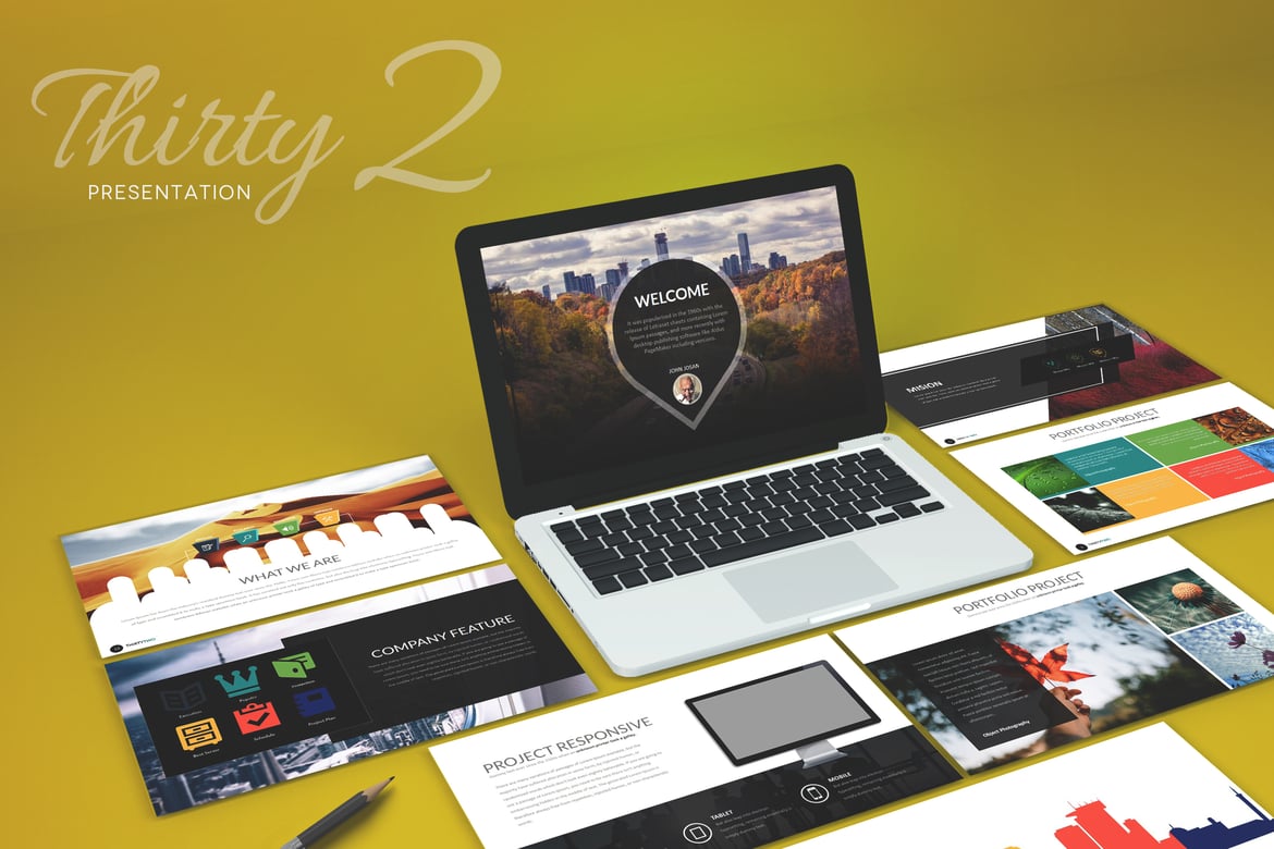 Template PowerPoint Kreatif - Thirty Two