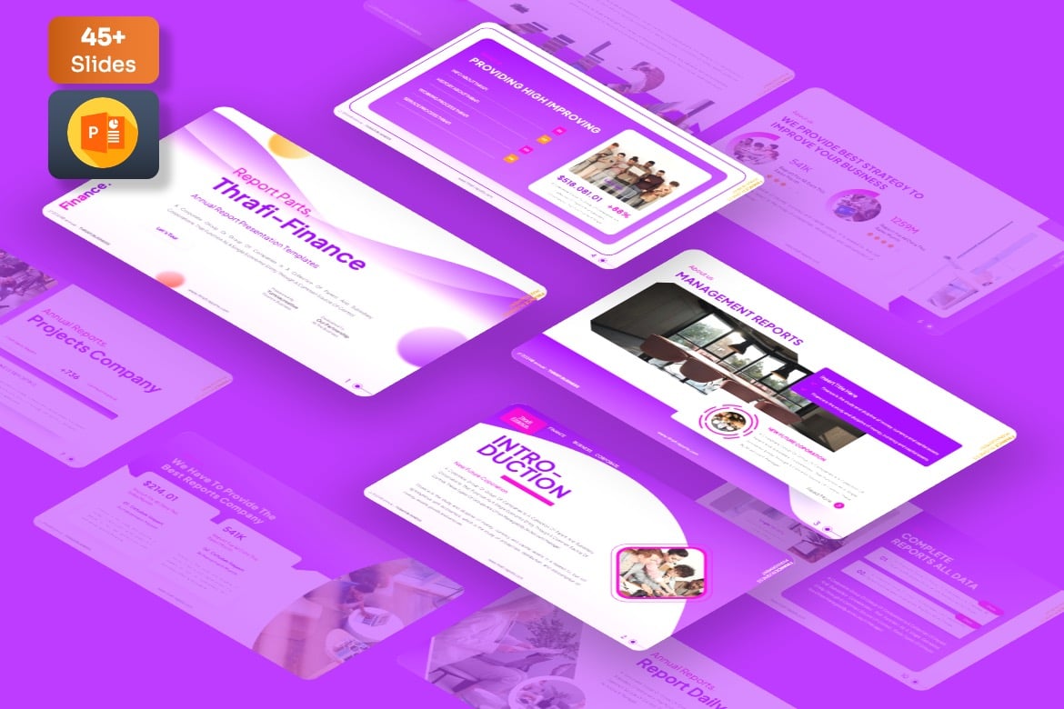 Template Presentasi Tahunan Thrafi - Powerpoint yang Menarik