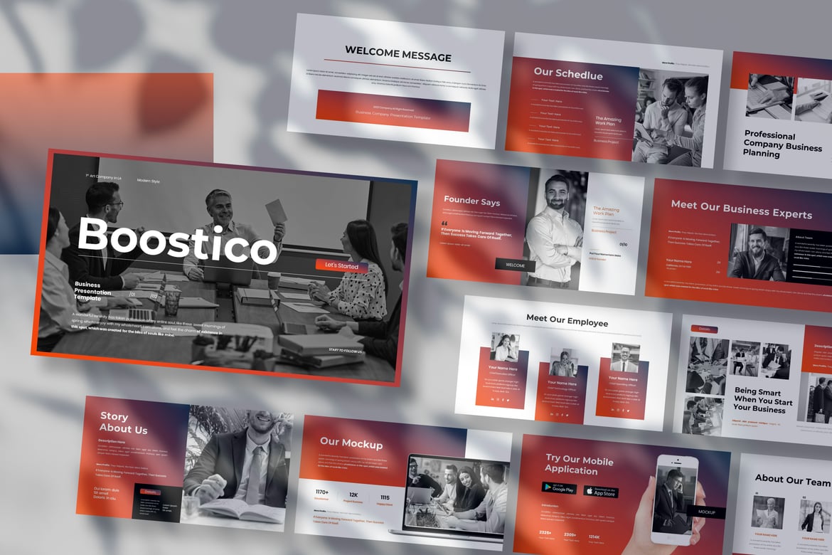 Boostico - Template PowerPoint Presentasi Bisnis yang Menarik