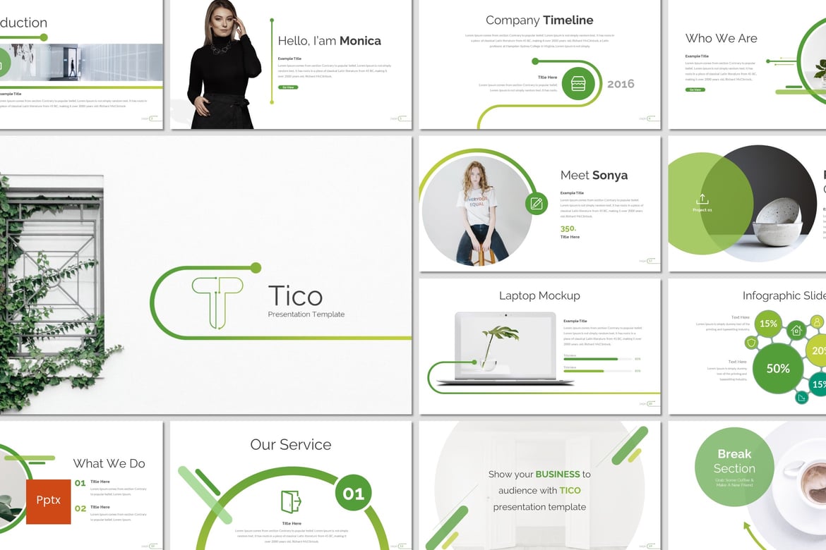 Tico - Template PowerPoint Kreatif dan Minimalis
