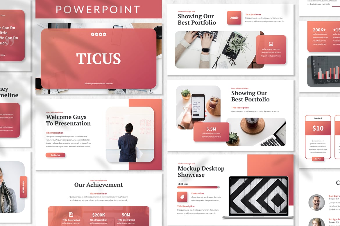 Ticus - Template Powerpoint Kreatif untuk Presentasi Menarik