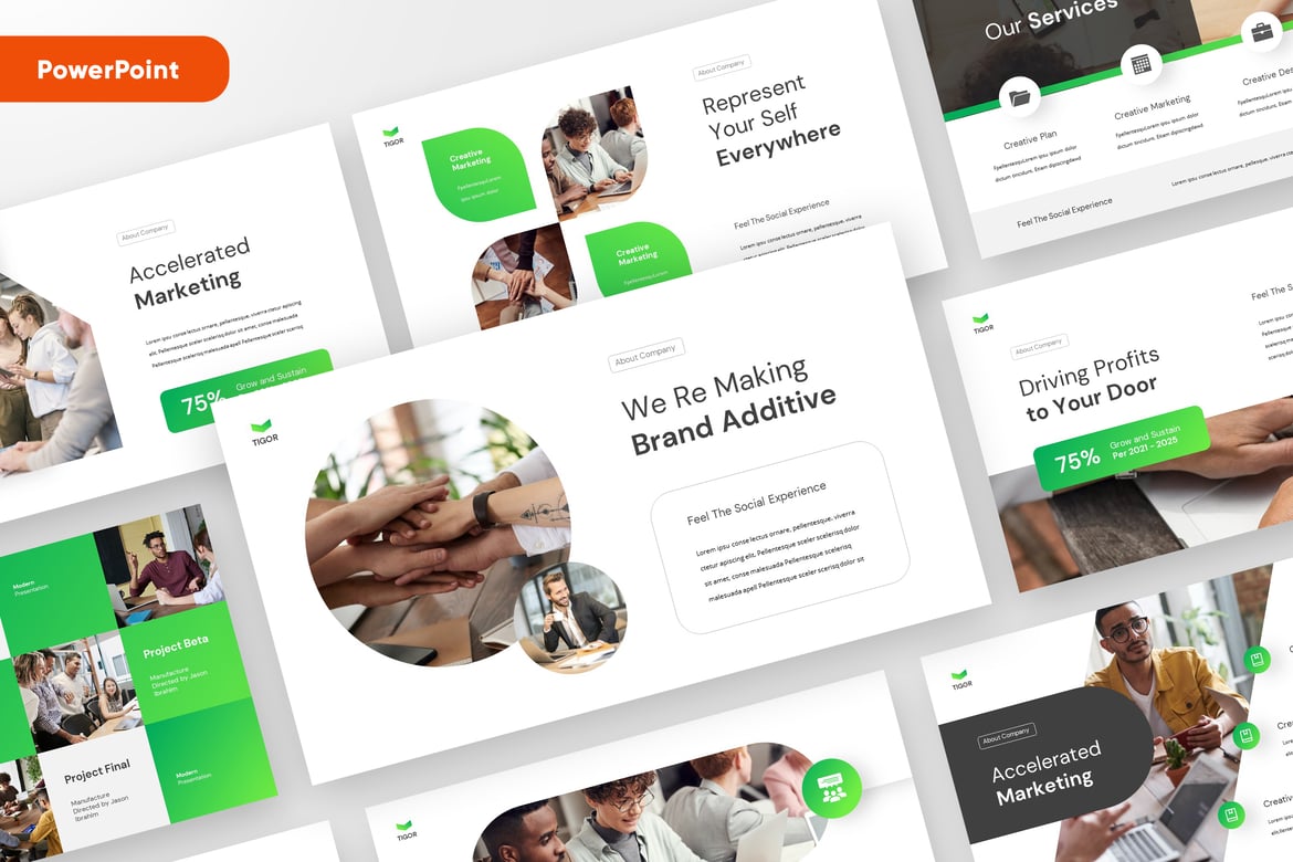 TIGOR - Template Powerpoint Kreatif untuk Presentasi Profesional
