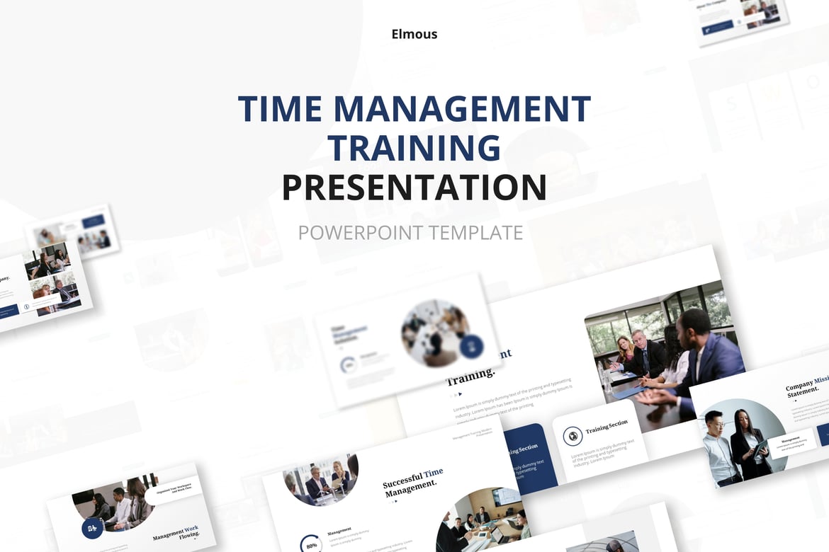 Template Presentasi PowerPoint Manajemen Waktu yang Menarik