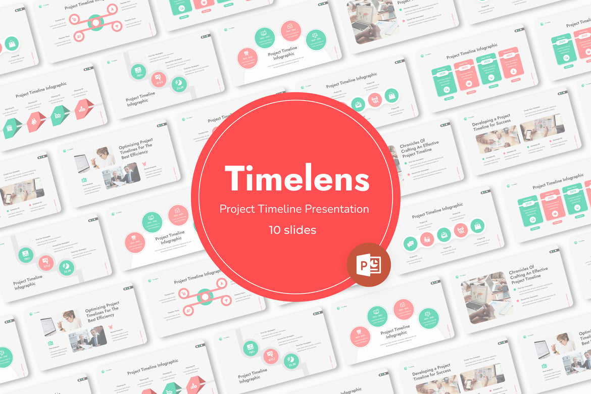 Timelens - Template PowerPoint untuk Timeline Proyek yang Mempesona