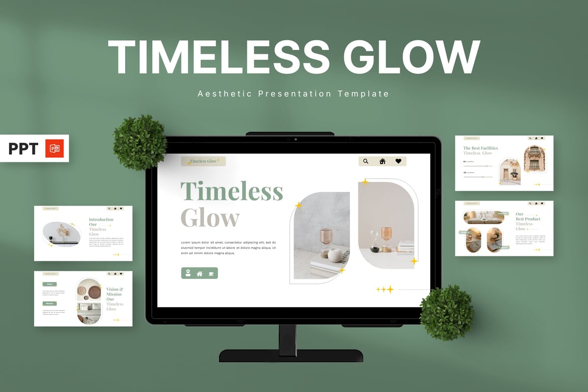 Cahaya Abadi - Template PowerPoint Estetis yang Menawan