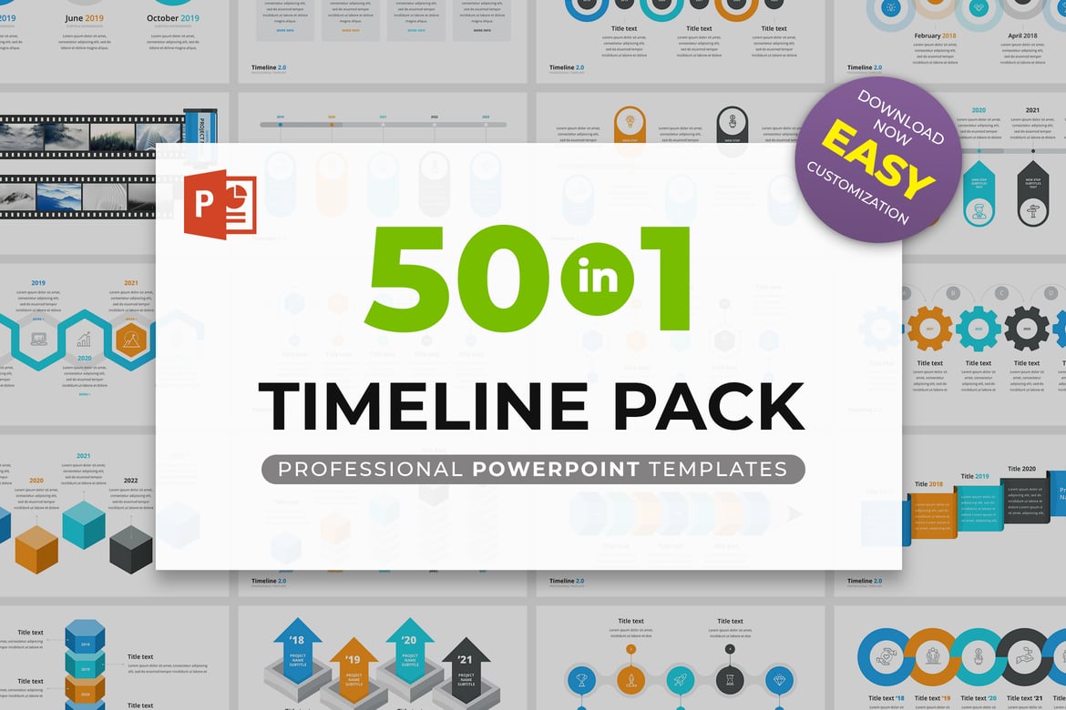 Template PowerPoint Timeline 2.0: 50 Desain Kreatif untuk Presentasi Anda