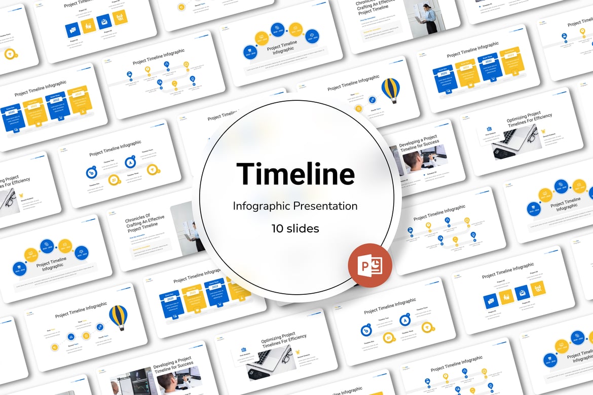Template PowerPoint Infografis Timeline yang Menarik