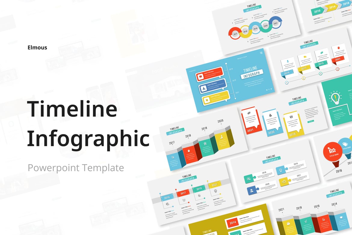 Template Powerpoint Infografis Timeline yang Menarik