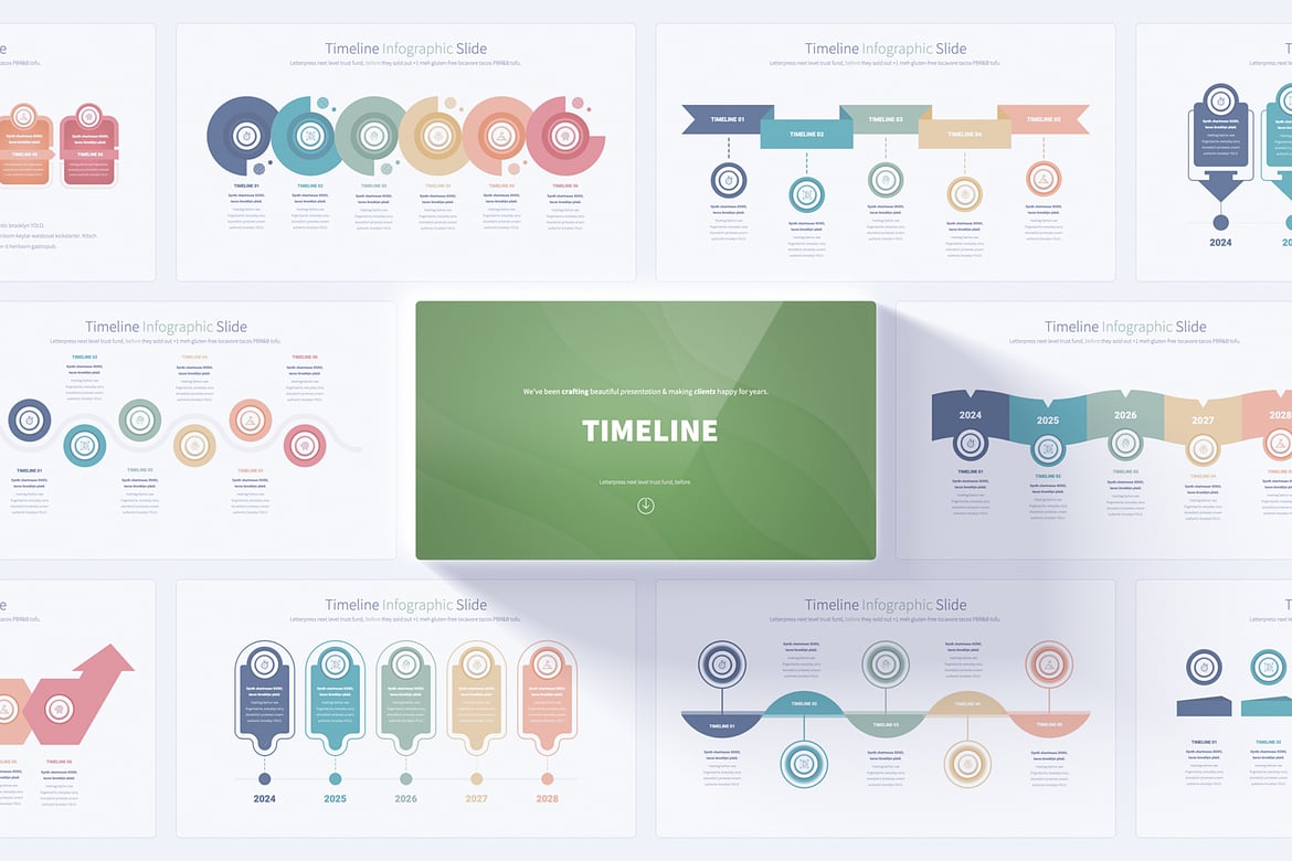 Template Presentasi PowerPoint Timeline yang Menarik dan Profesional