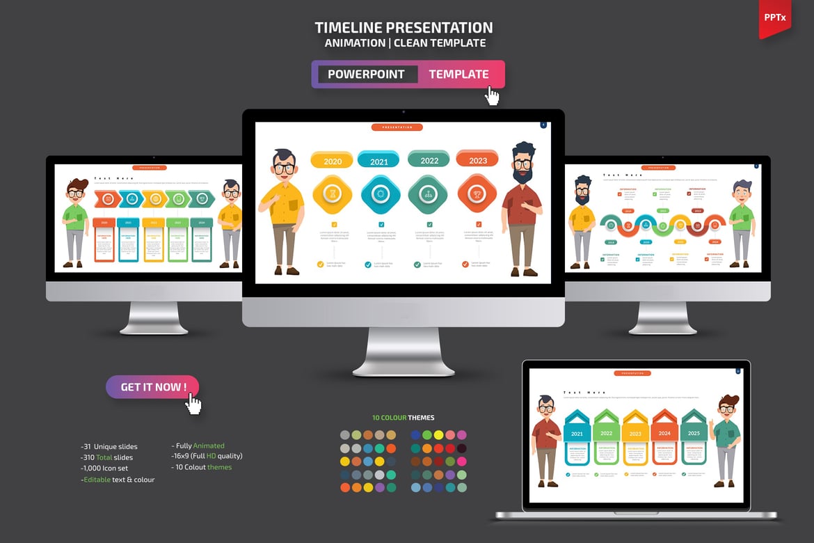 Template Powerpoint Timeline yang Menarik dan Profesional