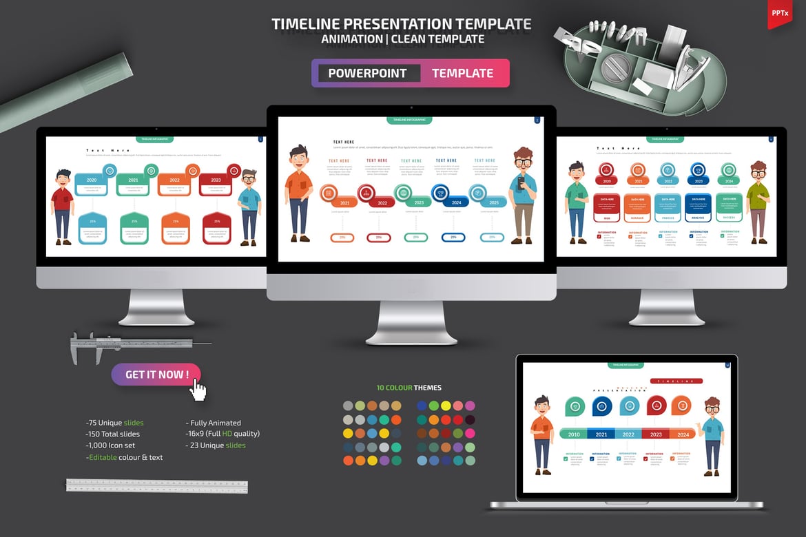Template Powerpoint Timeline yang Menarik dan Profesional
