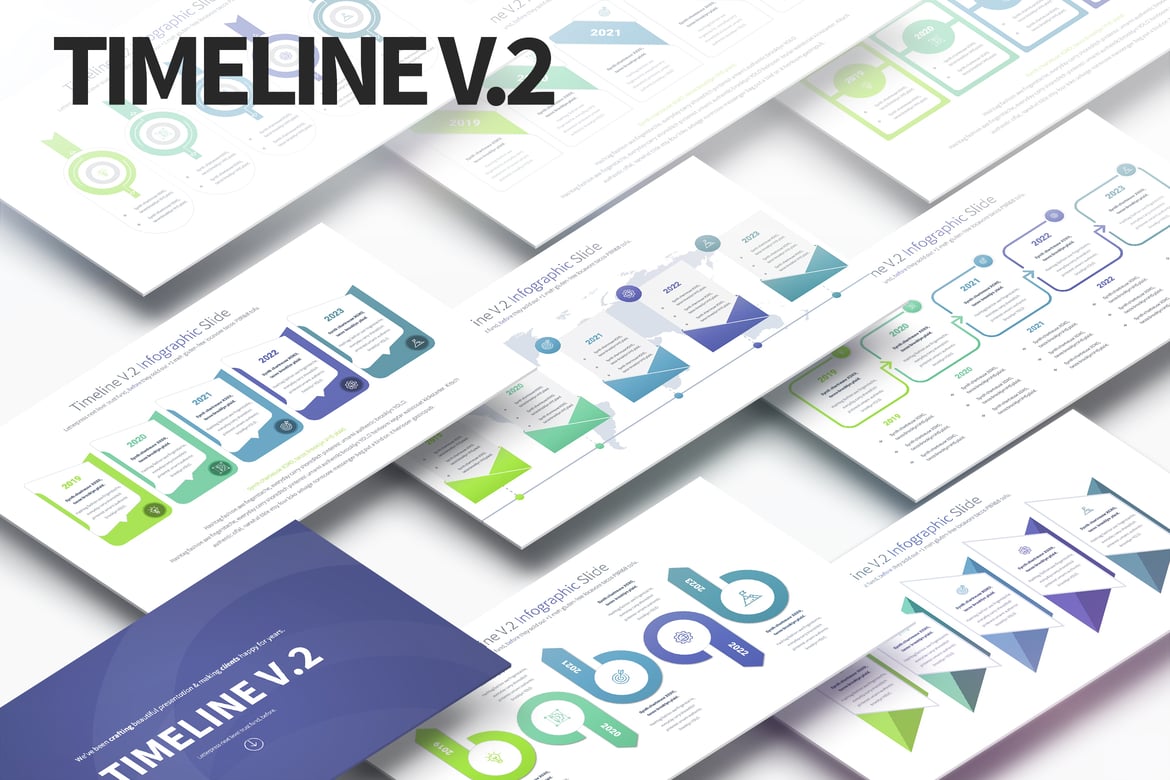Template PowerPoint Timeline V.2 - Infografis Menarik untuk Presentasi Anda