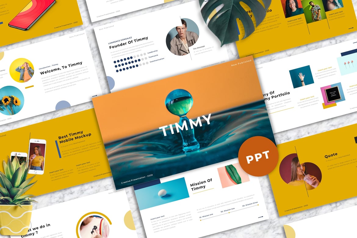Timmy - Template Powerpoint Kreatif untuk Presentasi Menarik