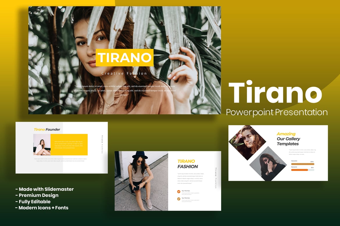 Tirano - Template Powerpoint Serbaguna yang Menarik