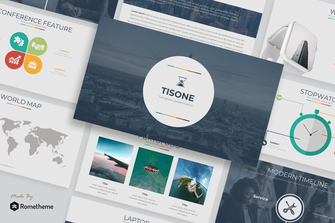 Tisone - Template Powerpoint Bisnis yang Elegan dan Multifungsi