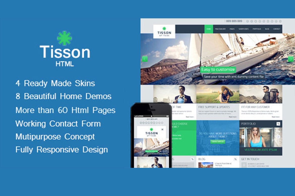 Tisson - Template Website Serbaguna yang Modern