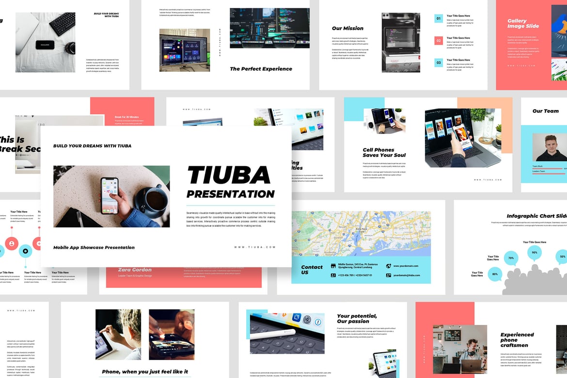 Tiuba: Template PowerPoint Aplikasi Seluler yang Menarik dan Praktis