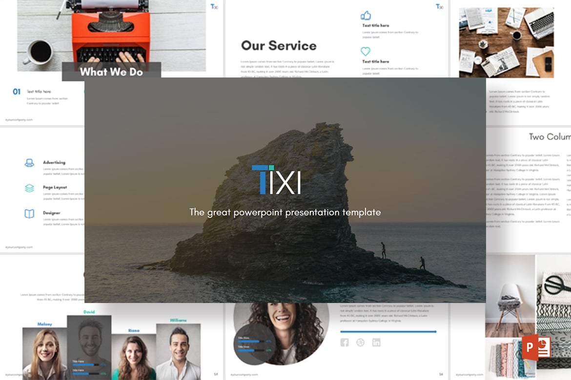 Tixi - Template PowerPoint Kreatif dan Minimalis