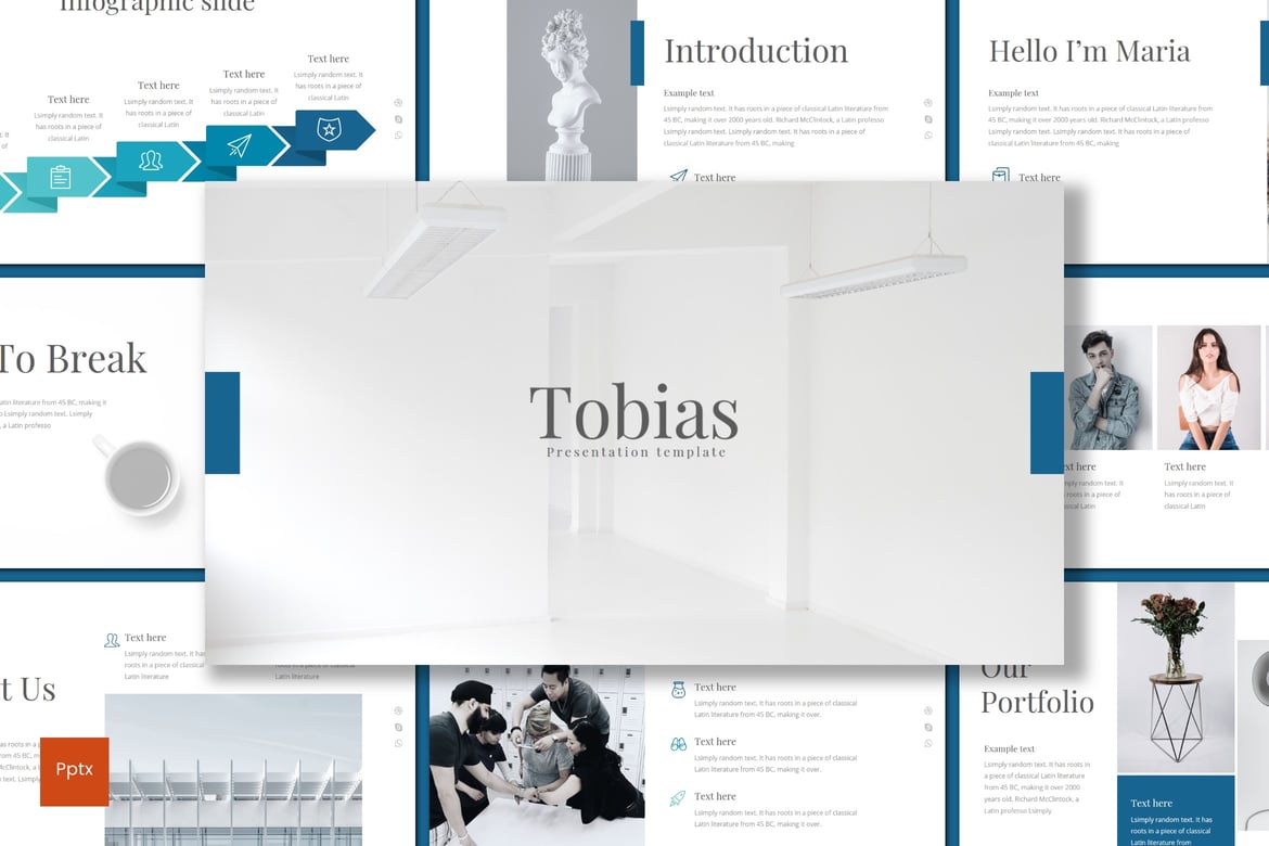 Template Presentasi PowerPoint Tobias - Kreatif dan Minimalis