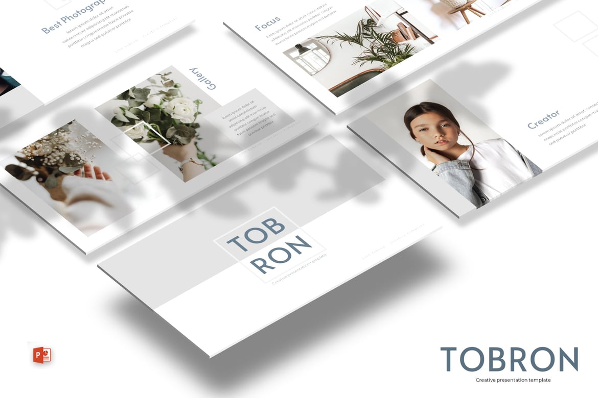 Tobron - Template Presentasi PowerPoint Modern dan Elegan