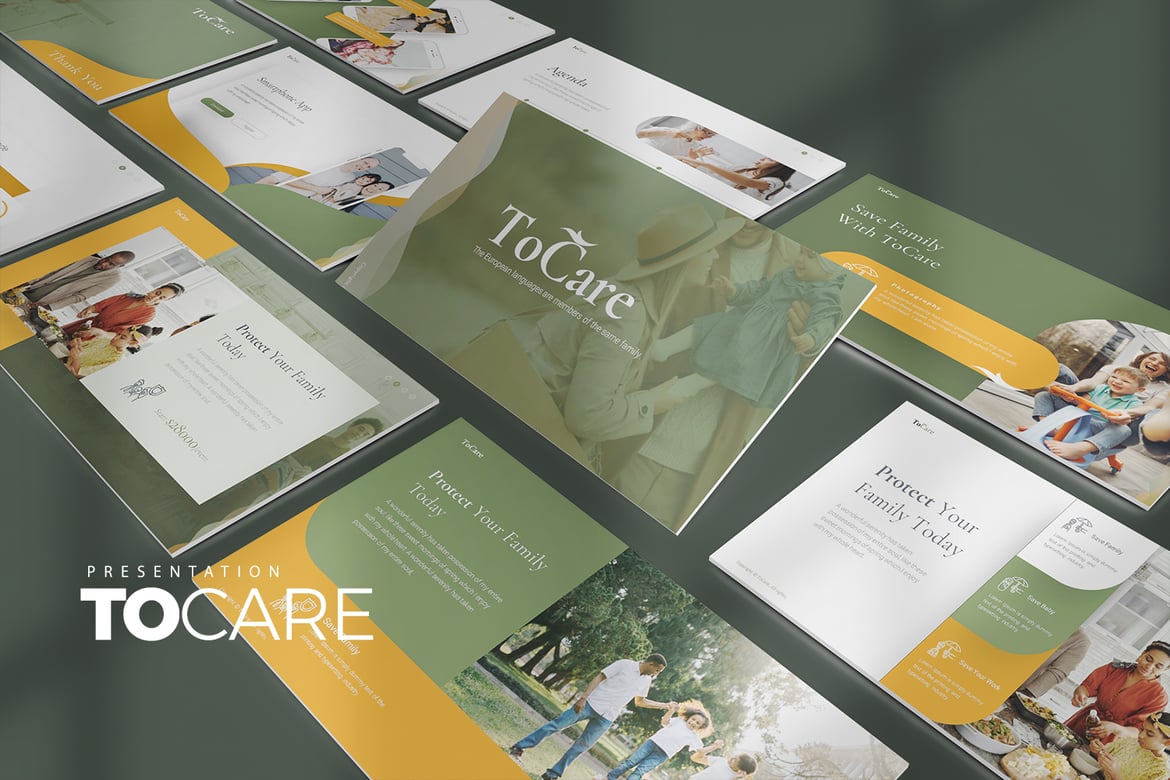 Template Presentasi PowerPoint ToCare yang Menarik dan Profesional