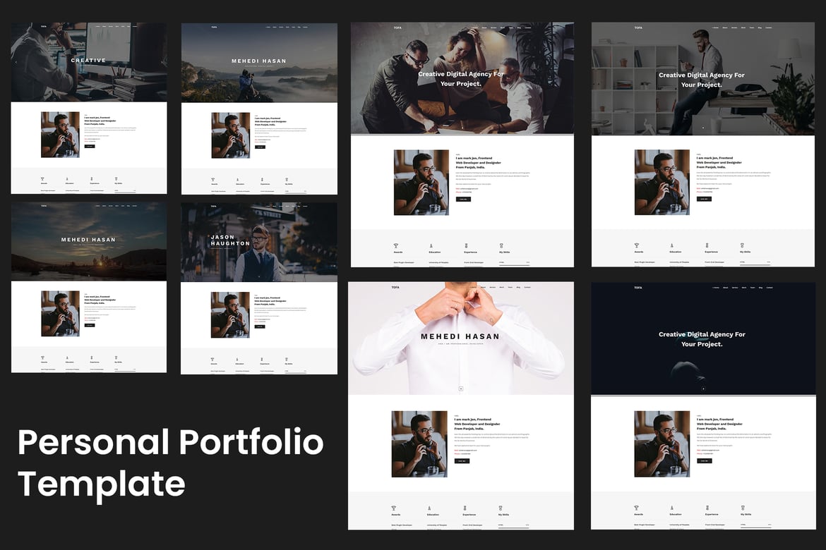 Tofa - Template Web Portofolio Pribadi yang Kreatif dan Responsif