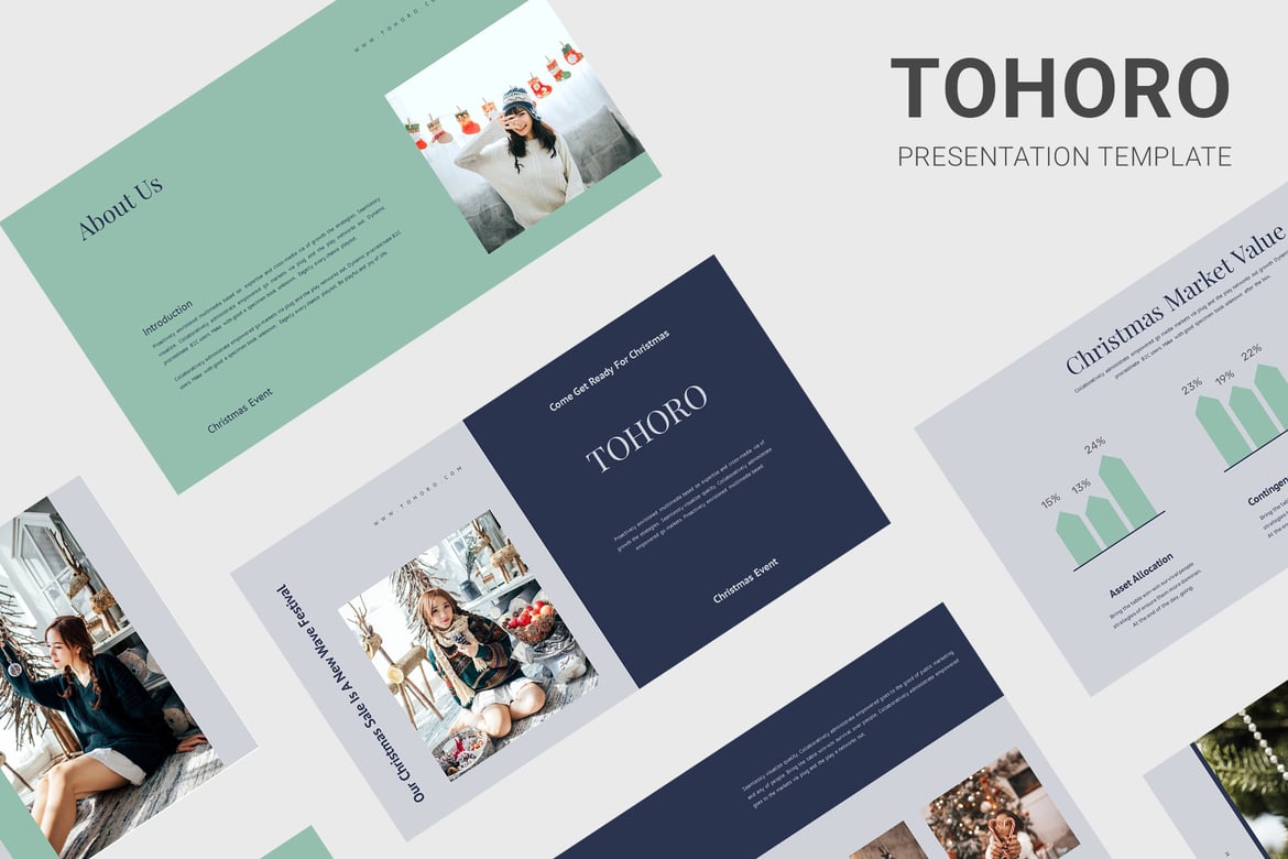 Tohoro - Template Powerpoint Fashion Natal yang Menarik