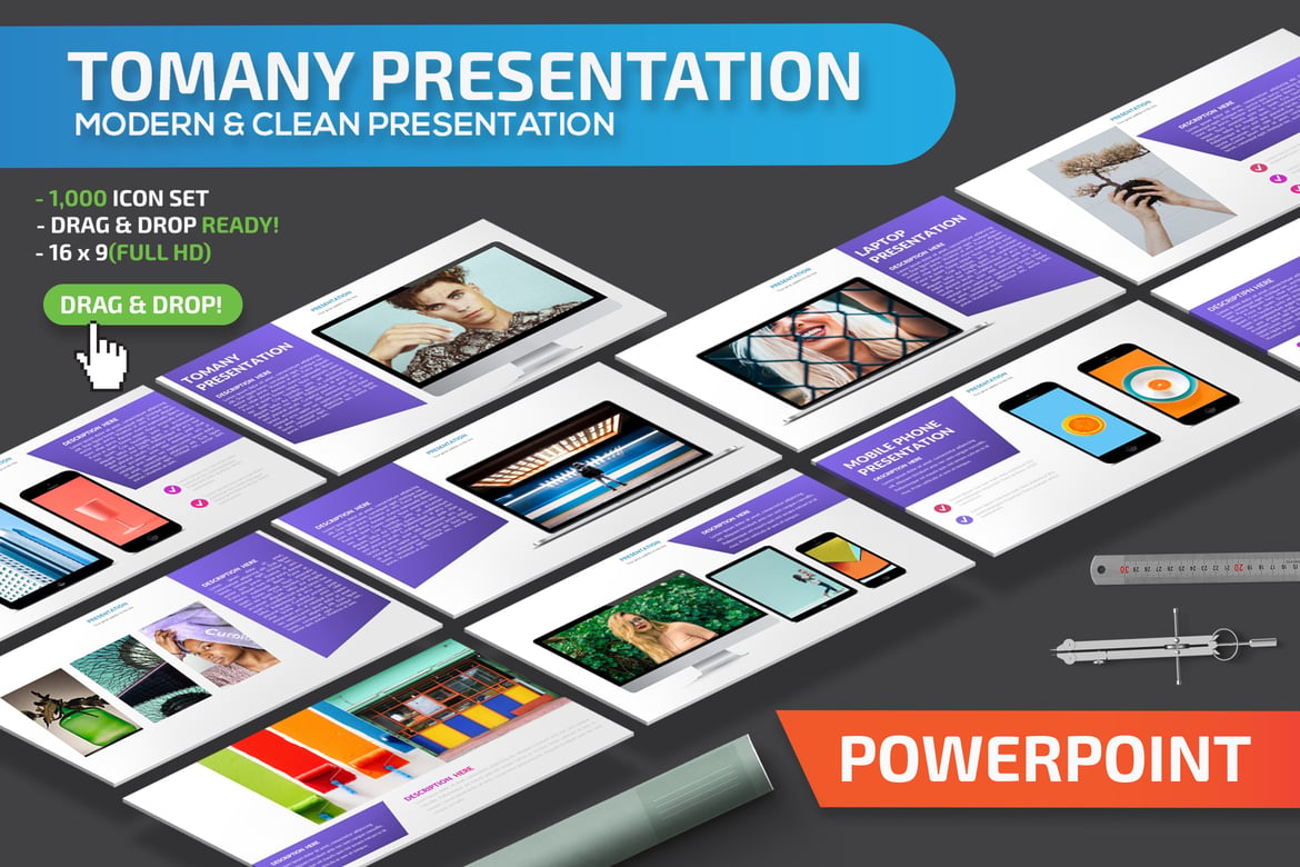 Template Presentasi PowerPoint Tomany yang Menarik dan Profesional