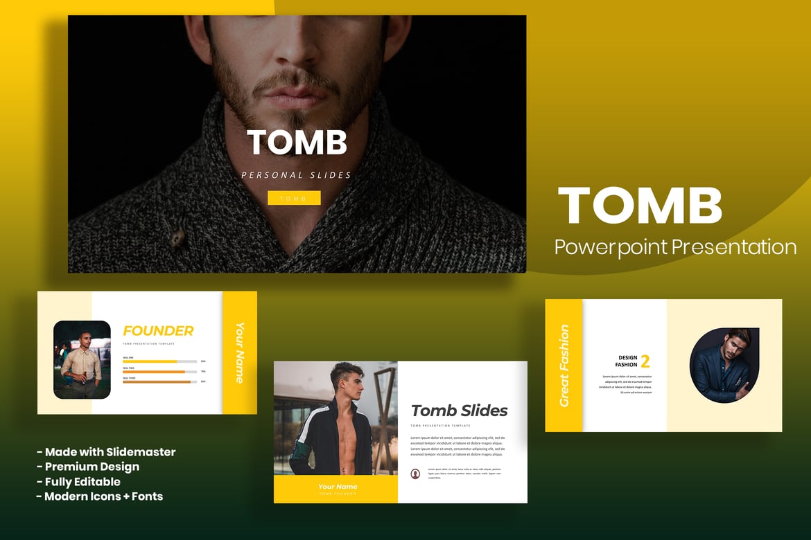 Template Powerpoint Tomb - Solusi Presentasi Menarik dan Profesional