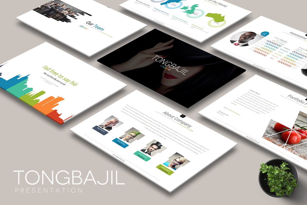 Template PowerPoint TONGBAJIL: Presentasi Kreatif untuk Semua Kebutuhan