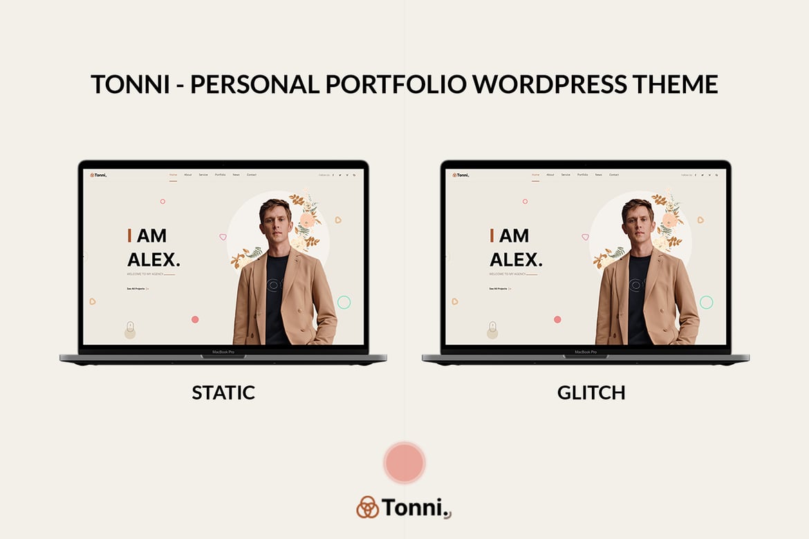 Tonni - Tema WordPress Portofolio Pribadi yang Menarik