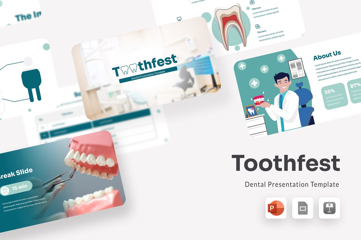 Template PowerPoint Gigi Toohtfest - Solusi Presentasi Profesional