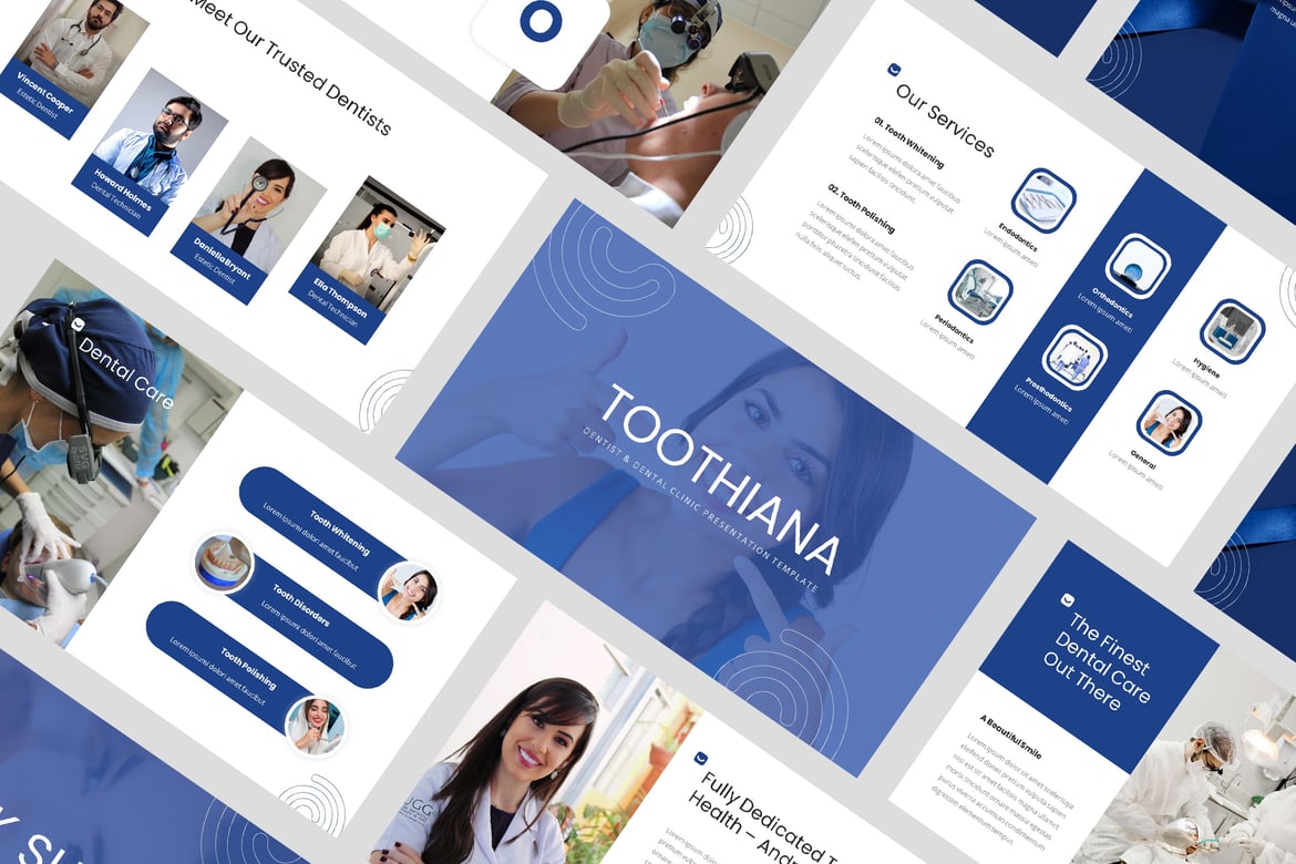 Toothiana - Template PowerPoint Klinik Gigi yang Menarik