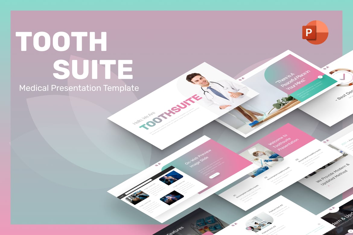 Template PowerPoint Medis Toothsuite yang Menarik dan Fungsional