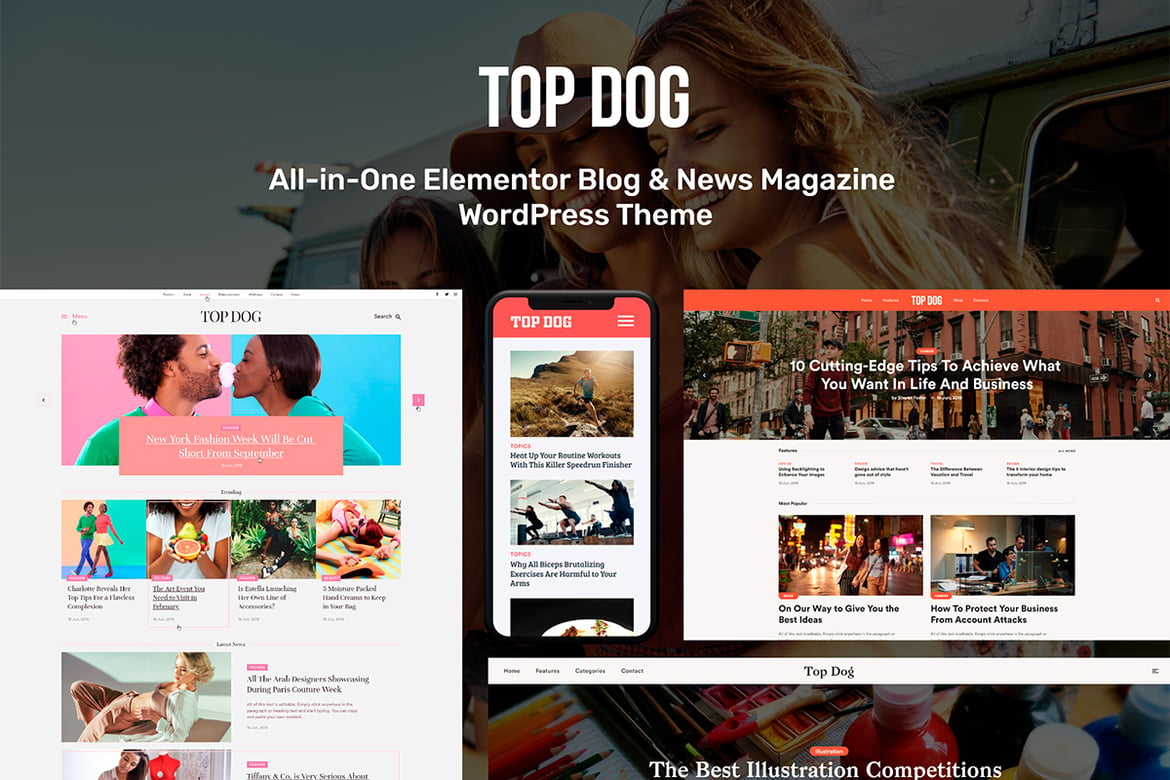 Tema WordPress Top Dog: Blog Modern yang Menarik dan Fleksibel