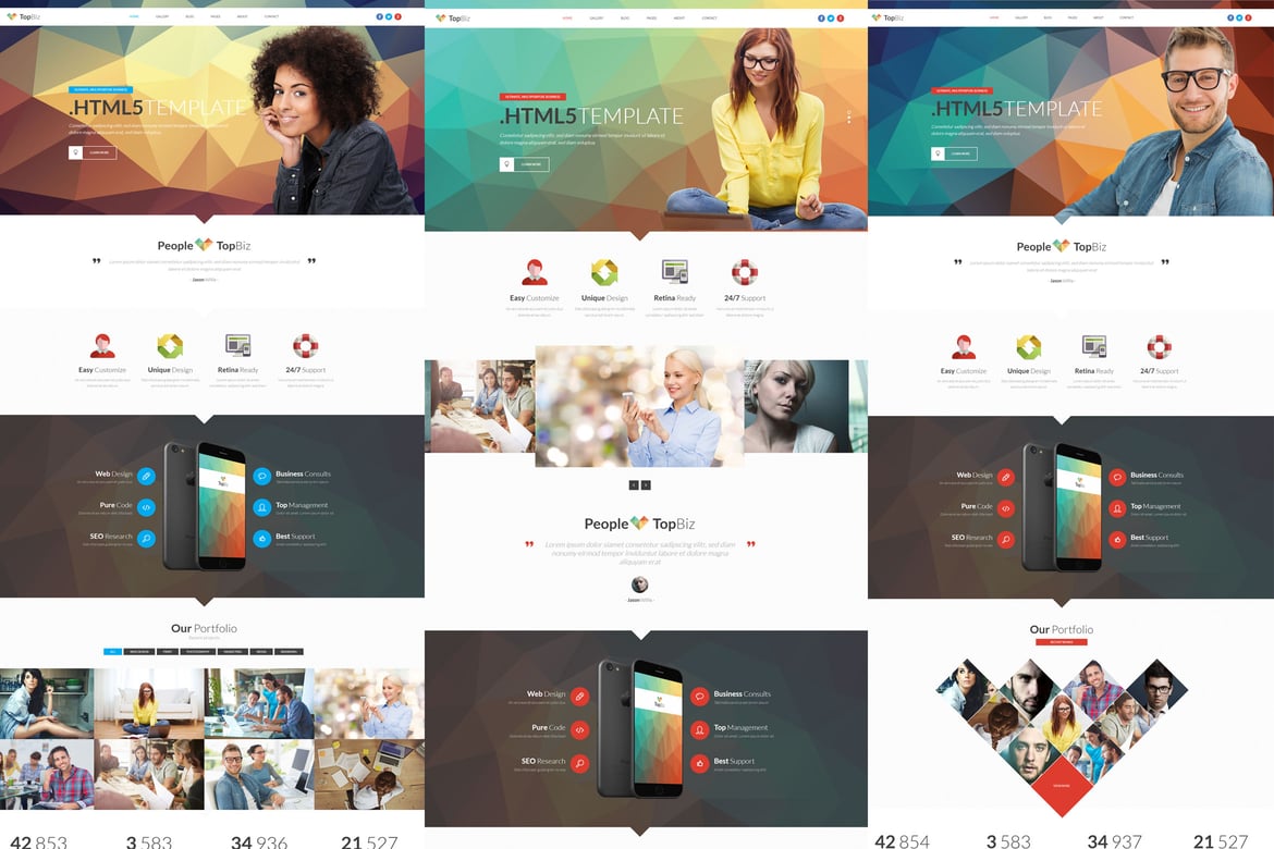TopBiz - Template Website Korporat Responsif HTML5 yang Modern