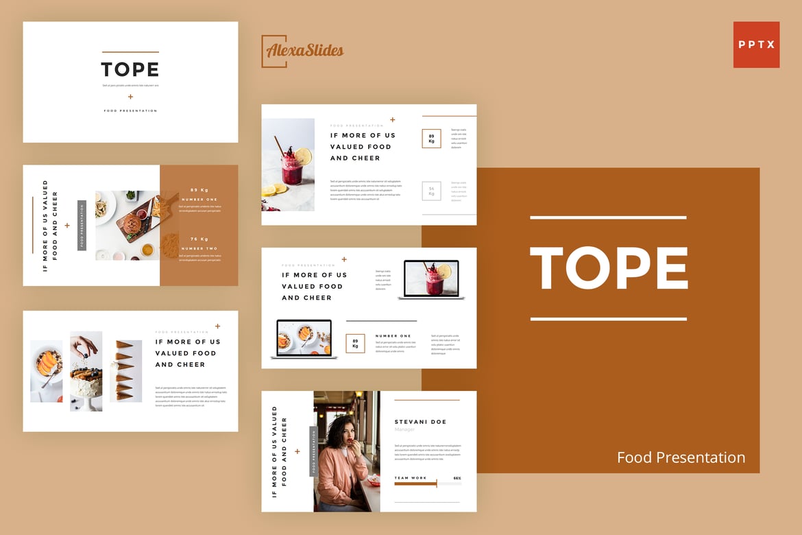 Template Presentasi Makanan Tope - PowerPoint yang Menarik
