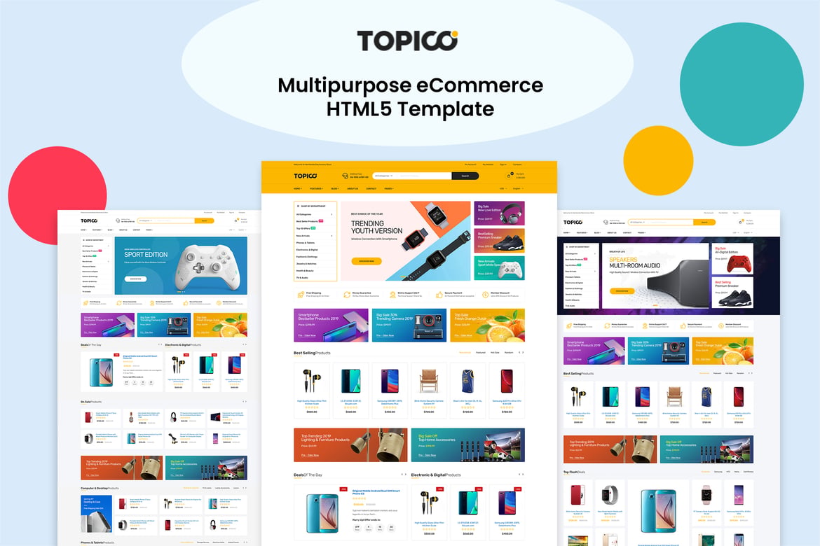 Topico - Template Website eCommerce Serbaguna HTML5 yang Menawan