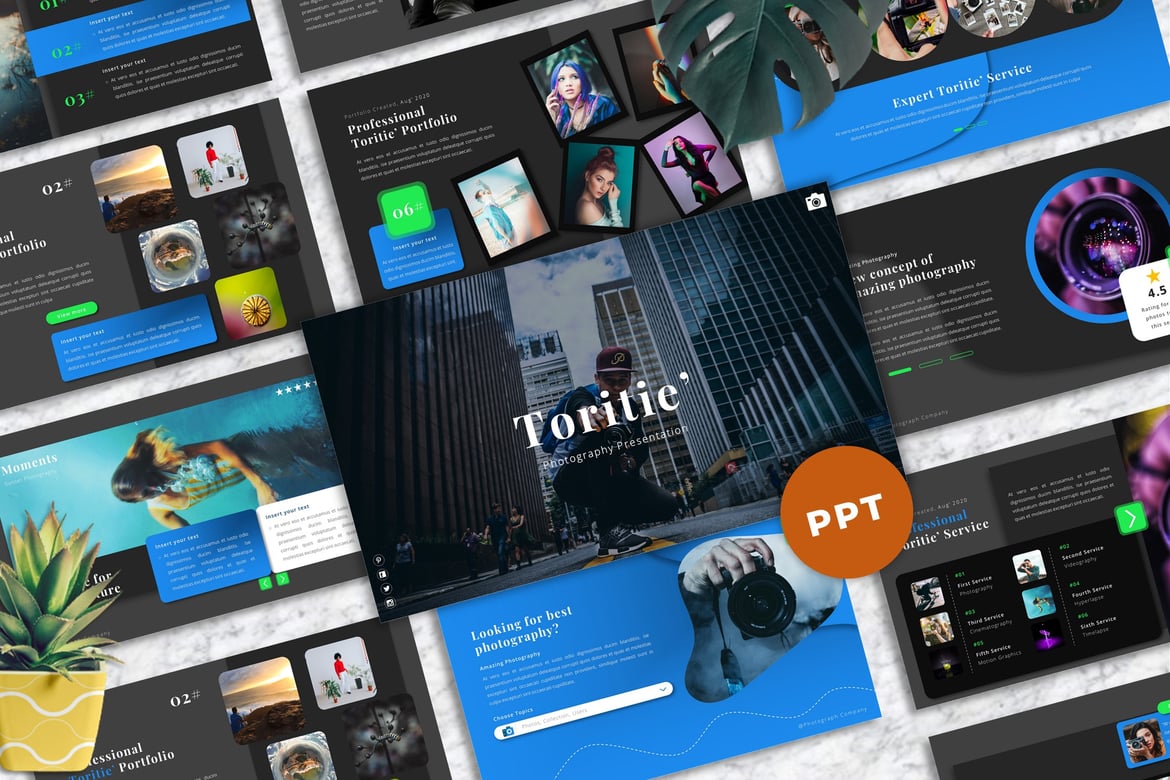 Toritie - Template Powerpoint Fotografi yang Menarik