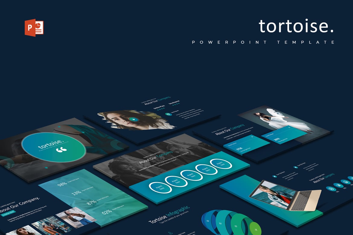 Template PowerPoint Tortoise - Solusi Kreatif untuk Presentasi Anda