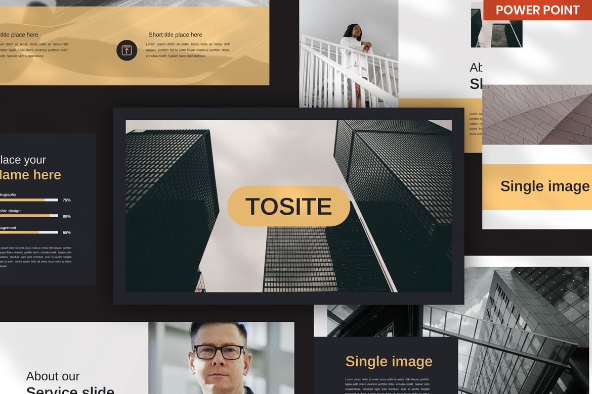 Template PowerPoint Serbaguna Tosite untuk Presentasi Profesional
