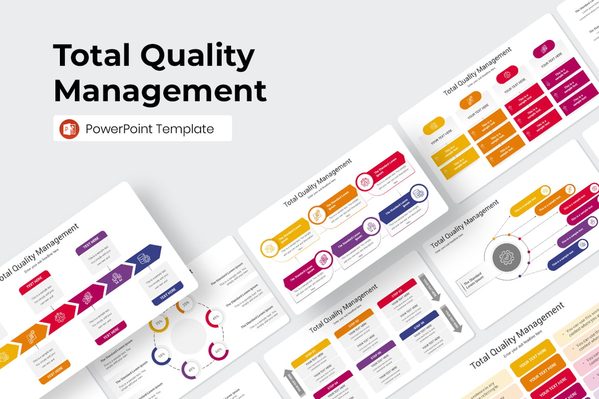 Template PowerPoint Manajemen Kualitas Total yang Menarik