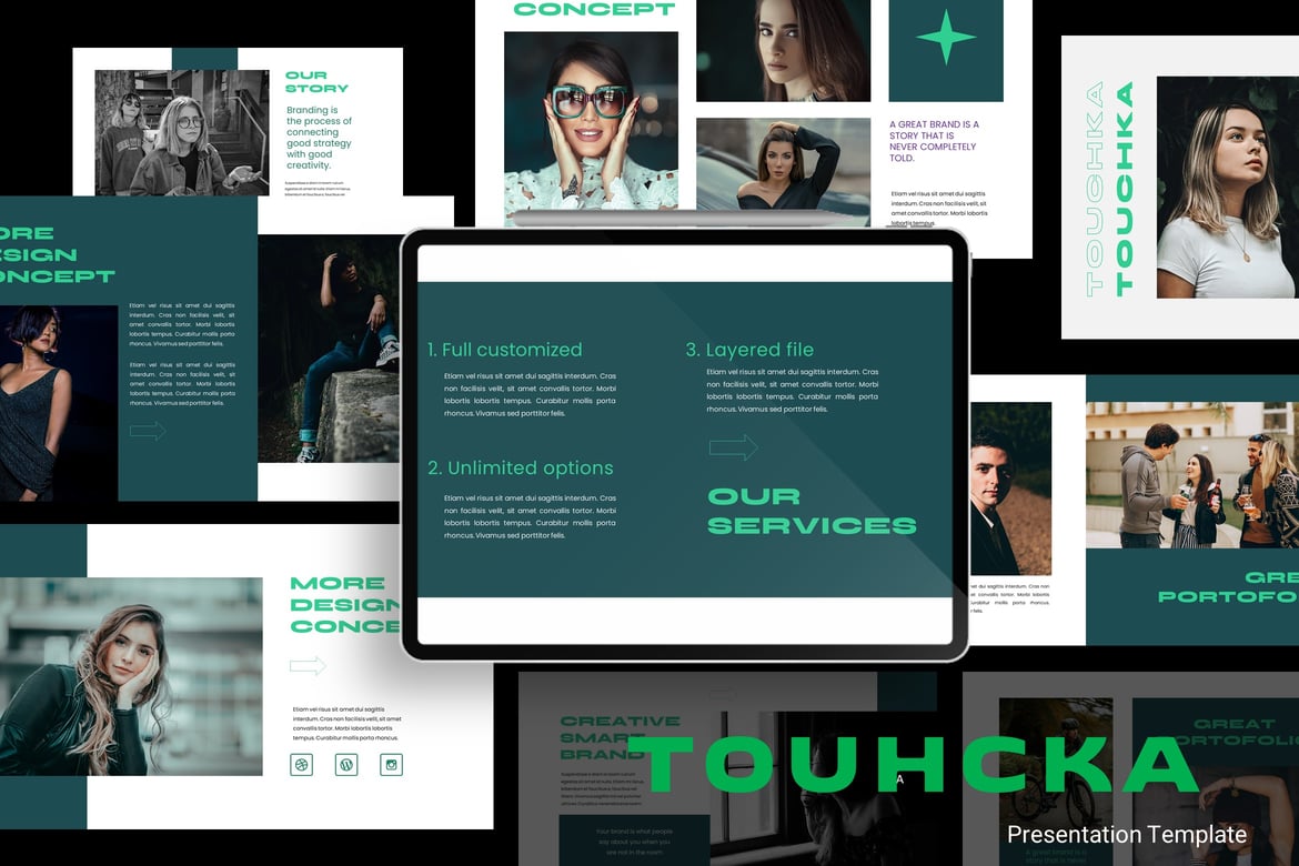 Template Powerpoint Touchka: Desain Presentasi Profesional dan Menarik
