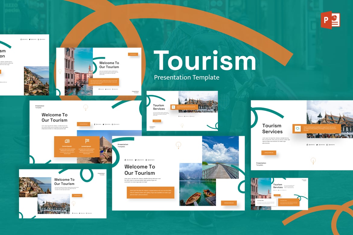 Template Powerpoint Pariwisata yang Modern dan Profesional